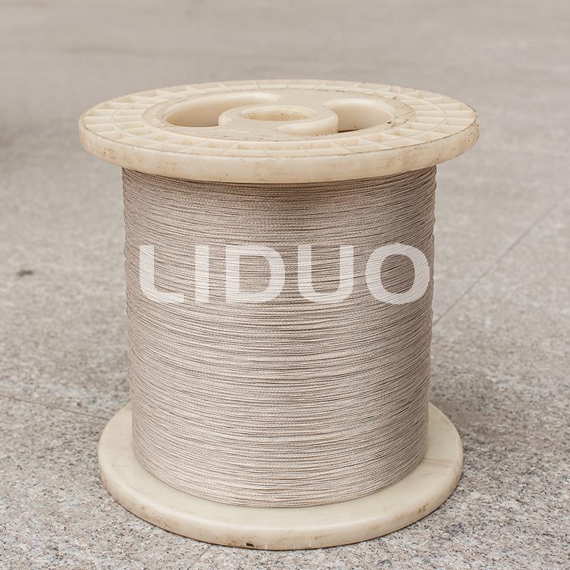 Tin-plated copper alloy tinsel stranded wire